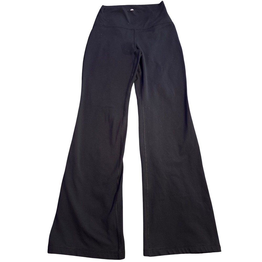 Yogalicious Women's Black Polarlux High Rise Flare Yoga Pants Size Small
